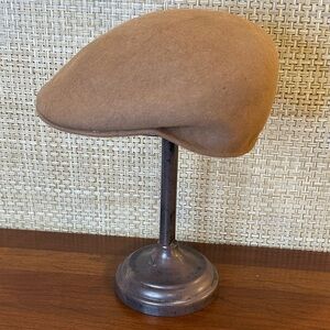 Camel Tan 100% Wool Ascot Rounded Cap Scala Cuffley